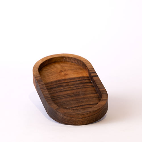 Plateau Artisanal - Noyer - 2 Verrines transparentes – Image 2